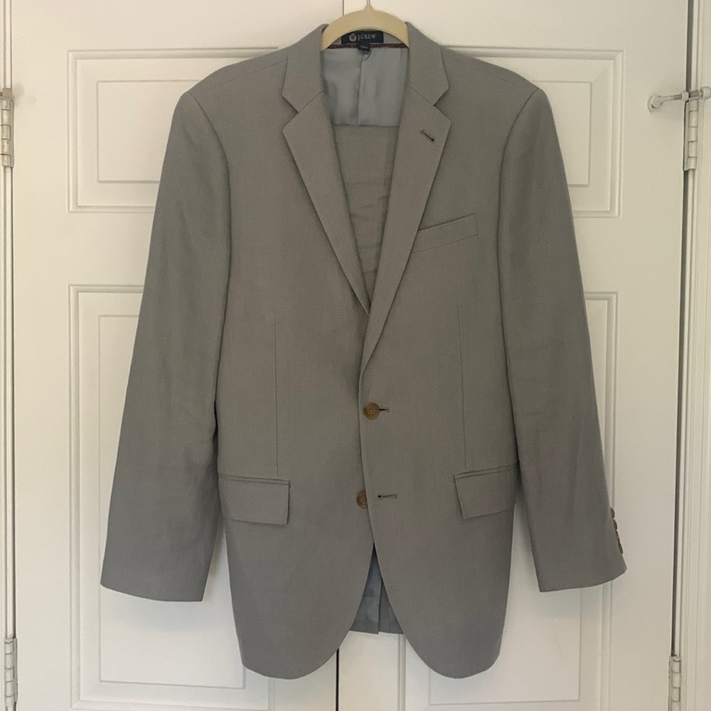 J Crew Ludlow Lightning gray linen suit